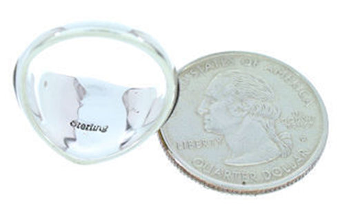 Genuine Sterling Silver Multicolor Inlay Southwest Ring Size 7 EX22528